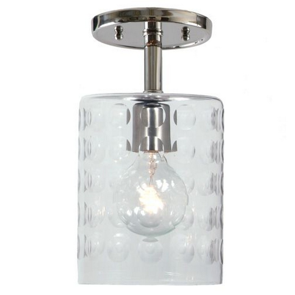 JVI Designs-1301-18 G10-Grand Central - 10.5 Inch One Light Hammered Semi-Flush Mount Gunmetal  10.5 Hammered Glass